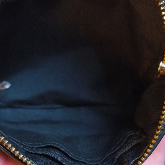 Coach Midnight Black Wristlet with Gold Accents - Picture 4 of 4